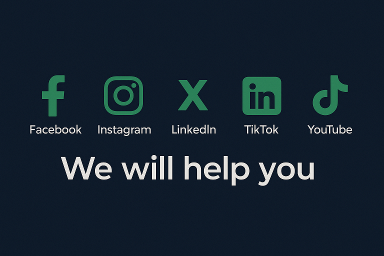 We will help you develop strategies for all the main social media platforms